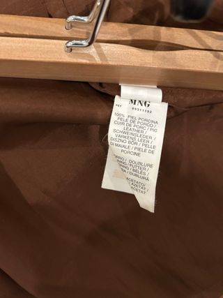 Falda Mango Piel Vintage Talla 34