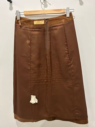 Falda Mango Piel Vintage Talla 34