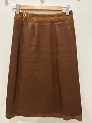 Falda Mango Piel Vintage Talla 34