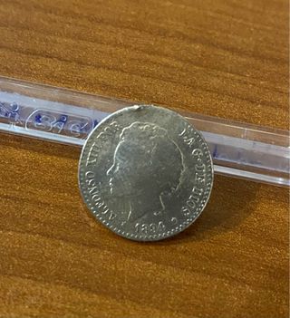 Moneda Plata 50 céntimos Alfonso XIII 1894