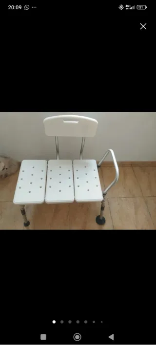 Silla de Baño con Asiento y Respaldo
