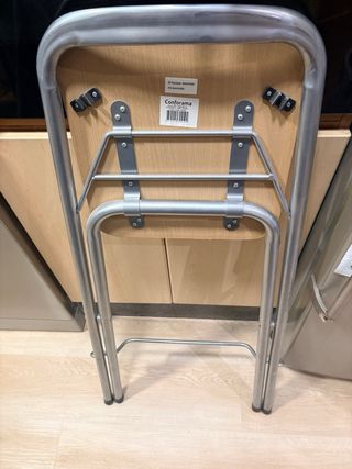 2 Sillas plegables altas metal y madera