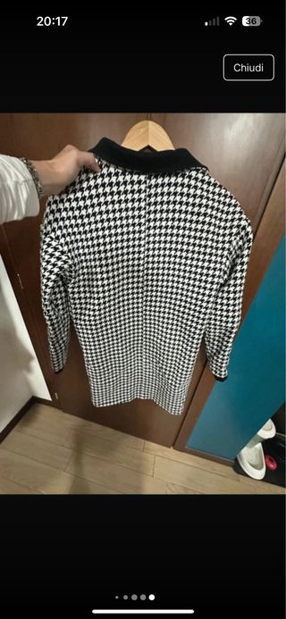 Giacca JEYKAR Pied de Poule Nera Bianca Tg M