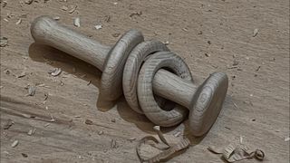 Sonajero de madera artesanal