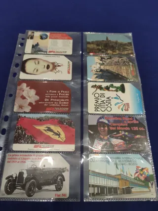 Fogli trasparenti porta schede telefoniche