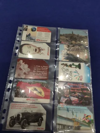 Fogli trasparenti porta schede telefoniche