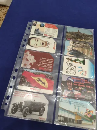 Fogli trasparenti porta schede telefoniche