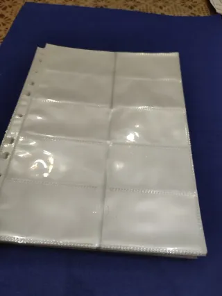 Fogli trasparenti porta schede telefoniche