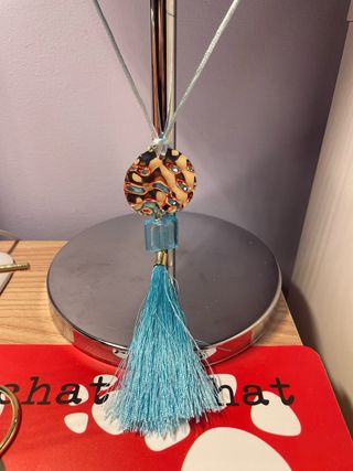 Collar Cristal Azul y Dorado