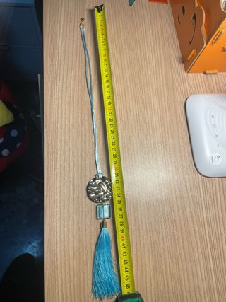 Collar Cristal Azul y Dorado