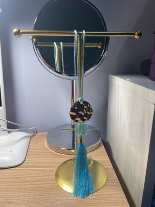 Collar Cristal Azul y Dorado