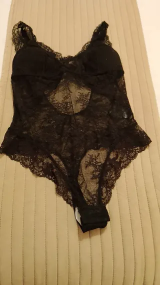 Body de encaje H&M Negro Talla Única Nuevo