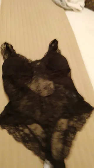 Body de encaje H&M Negro Talla Única Nuevo