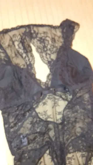 Body de encaje H&M Negro Talla Única Nuevo