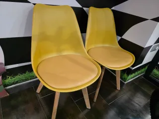 Juego de 2 Sillas Amarillas