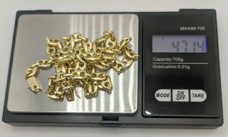 Cadena Calabrote de oro de 18k, 47.14 g, 62 cm.