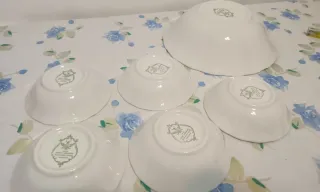 Set 5 ciotole porcellana motivo paesaggio