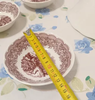 Set 5 ciotole porcellana motivo paesaggio