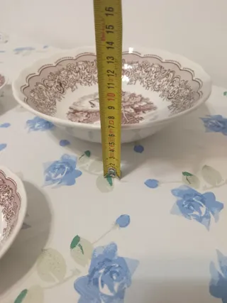 Set 5 ciotole porcellana motivo paesaggio