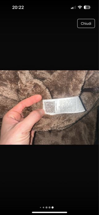 Giacca lunga con pelliccia mai indossata