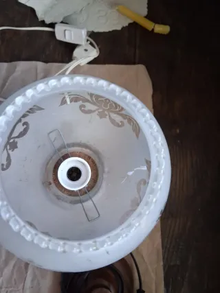 Lámpara Vintage Beige y Marrón