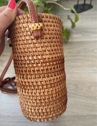 Bolso vintage tejido floral