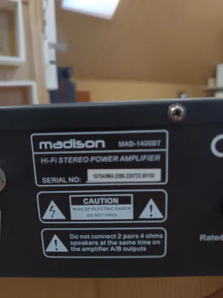 Amplificador MAD MAD1400BT Hi-Fi Negro