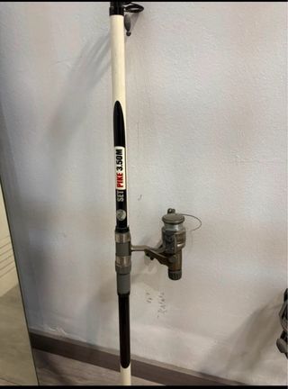 Caña de pescar con carrete