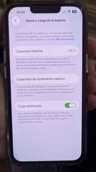 iPhone 13 Rojo - 86% Batería