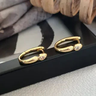 Pendientes Plata Ley Baño Oro 18k