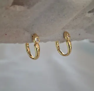 Pendientes Plata Ley Baño Oro 18k