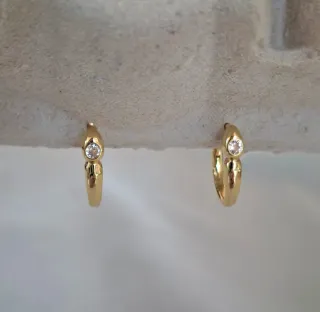 Pendientes Plata Ley Baño Oro 18k