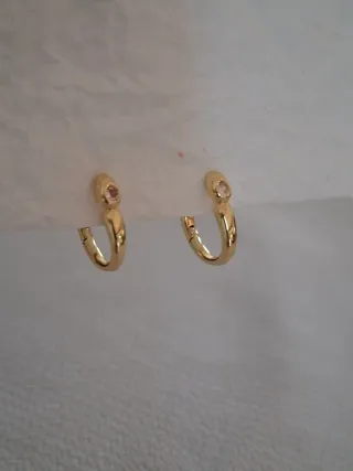 Pendientes Plata Ley Baño Oro 18k