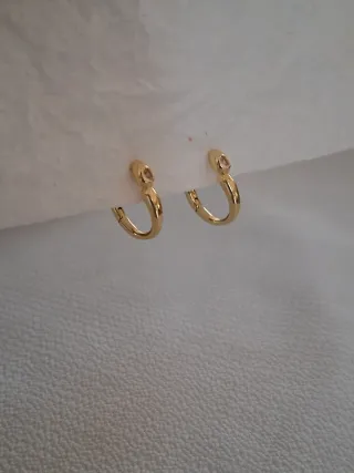 Pendientes Plata Ley Baño Oro 18k