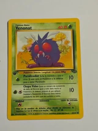 Carta TCG Pokémon Venonat Edición 1