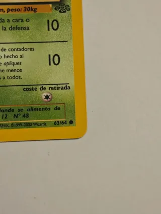 Carta TCG Pokémon Venonat Edición 1