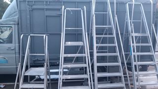 Escaleras de almacén de aluminio