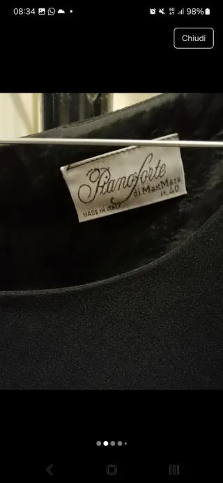 Max Mara Pianoforte Abito elegante nero e giallo