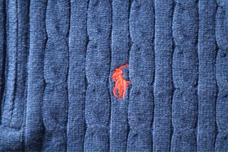 Polo Ralph Lauren Meia Zip Malha Azul