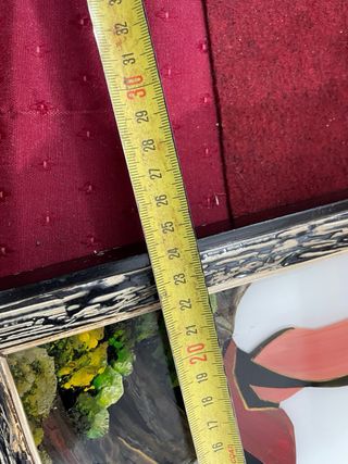 Pintura Antigua Japonesa Sobre Cristal