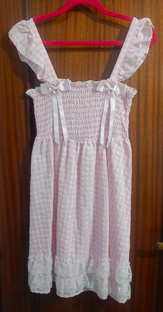 Vestido Lolita Rosa con Lazos