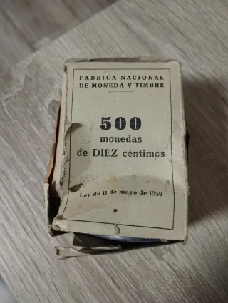 945 Monedas ( 2cajas ) 10 Céntimos 1959 Fábrica Na