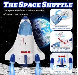 Cohete Espacial Juguete con Sonido y Luces