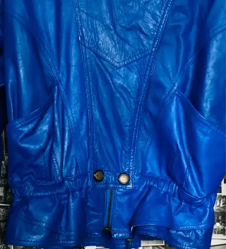 Cazadora Vintage 80s Azul Eléctrico