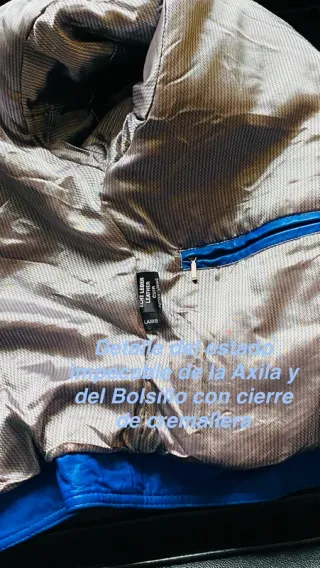 Cazadora Vintage 80s Azul Eléctrico