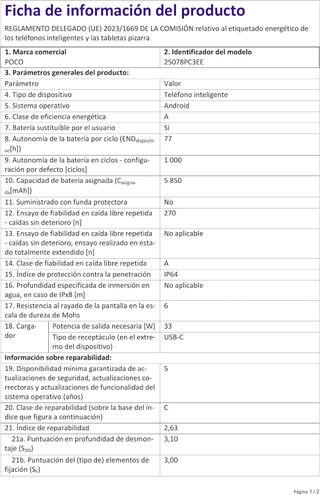 Xiaomi Poco C85 6+128GB Azul/Verde