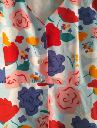 Vestido floral manga corta Kling