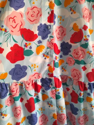 Vestido floral manga corta Kling