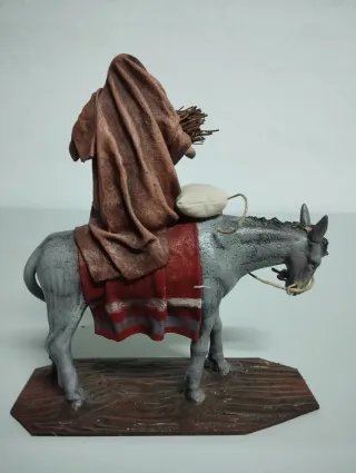 Figura Belén: Hombre con burro y leña