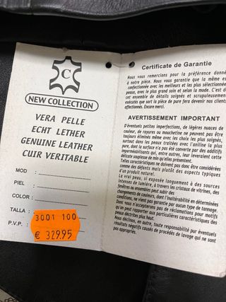 Chaqueta de cuero Conrado & Co Talla 60